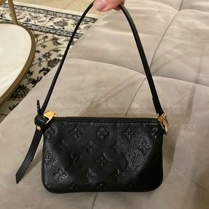 Louis Vuitton Pochette Monogram Empreinte in Black